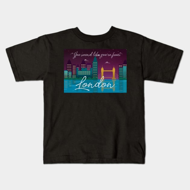 London Skyline Kids T-Shirt by Roommates